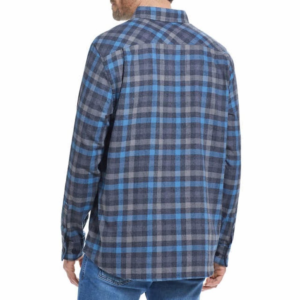 Blue Plaid Flannel Vintage Weatherproof Brand. NWT​​​​​​​​​​​ - Picture 2 of 5